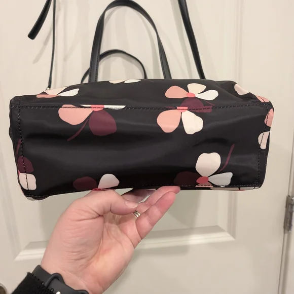 SALE 🎉 Kate Spade Dawn Dusk Buds Medium Satchel Black Floral Women's Bag - Picture 5 of 8